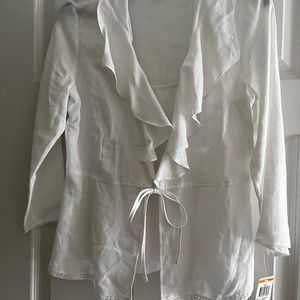 Charter Club White Blouse with White tank seen in